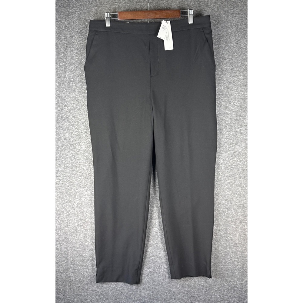 NWT Banana Republic Hayden Tapered Ankle Pant Womens 14 Black High Rise Career